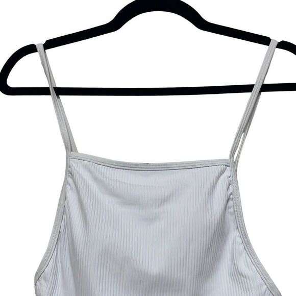 Andie The Paloma One Piece Swimsuit White Ribbed Square Neck XS Tall NWT Beach - Picture 5 of 10